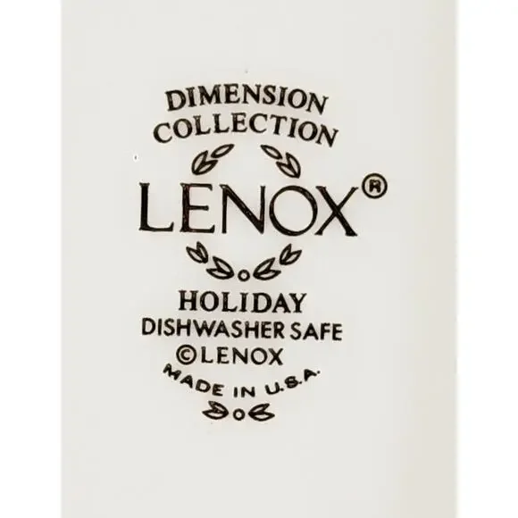 New Lenox Holiday Gold Trim Holly & Berry 8" Lunch Plate Made USA - Picture 4 of 6